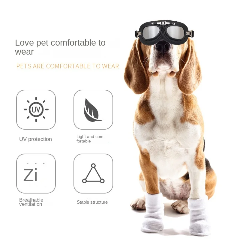 

Protective Pet Glasses Windproof Sandproof UV-resistant Goggles for Cats and Dogs