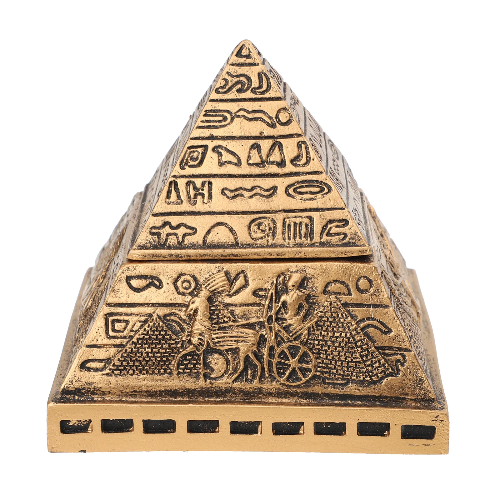 Pyramid Keepsake Box House Ornaments Travel Dining Room Table Decor Sculpture Adornment Organizer