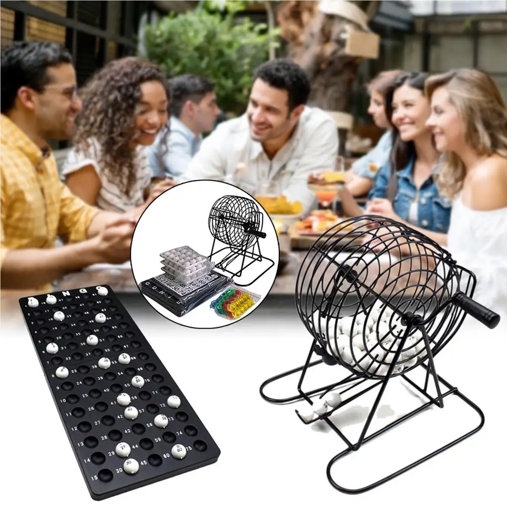 

Deluxe Bingo Game Set with Bingo Cage Bingo Balls Bingo Cards and Bingo Chips