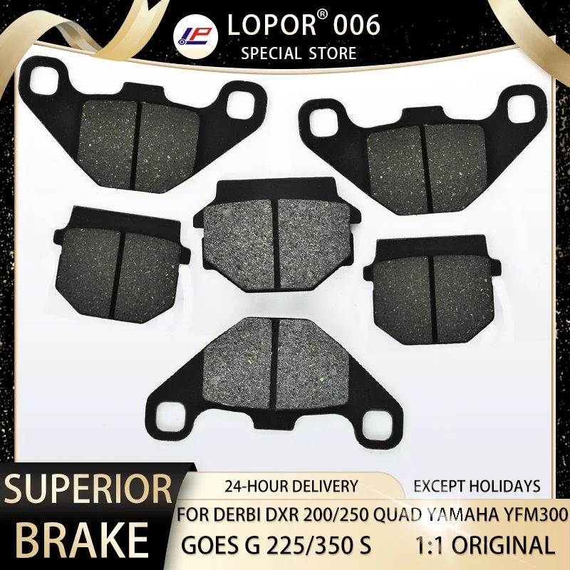 LOPOR Motorcycle Brake Pads Front&Rear For DERBI DXR 200 250