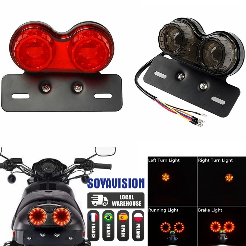 Универсальный Задний Фонарь Для Мотоцикла Держатель Номерного Знака Указатель