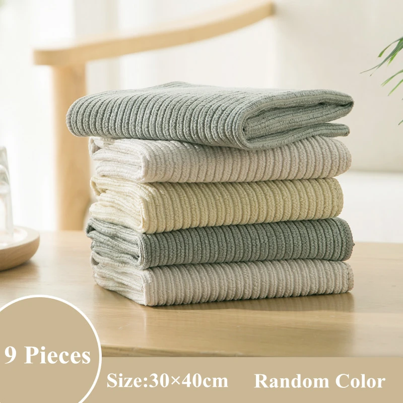 3/6/9 шт./компл. кухонные салфетки, полосатое полотенце из микрофибры для кухни, домашние тряпки для мытья посуды, тряпки для чистки кухонных принадлежностей