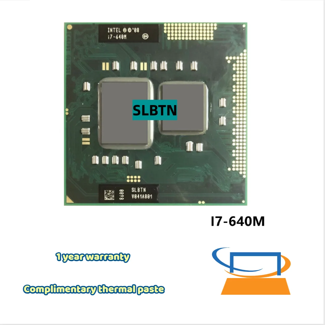 

Core i7-640M Processor (4M Cache, 2.8GHz~3.46Ghz, i7 640M , SLBTN ) TDP 35W PGA988 Laptop CPU Compatible HM55 HM57 QM57