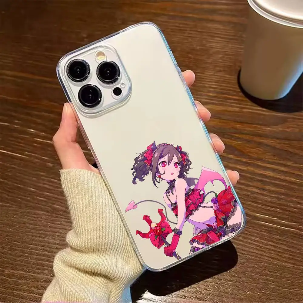 Фото Нико Язава Love Live для iPhone 17 16 15 14 13 12 11 Mini Pro Max Plus прозрачный чехол для телефона №2