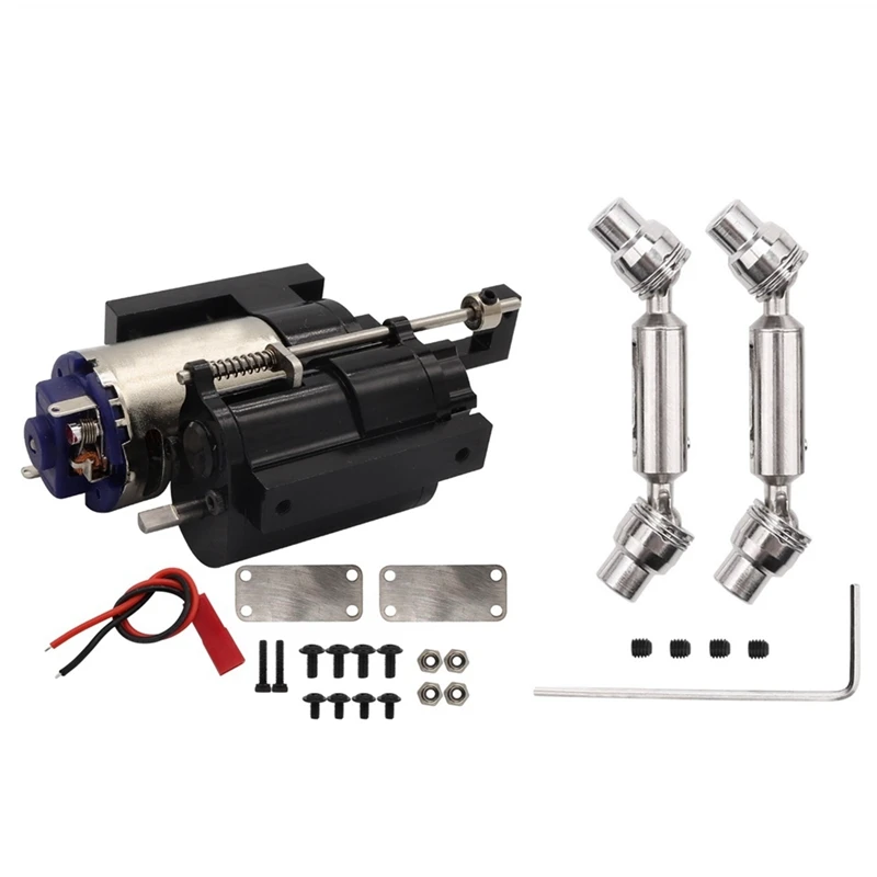 

Full Metal 2 Speed Gearbox Transmission With Drive Shaft For WPL B14 B24 C14 C24 MN D90 MN99S RC Car Upgrade Parts