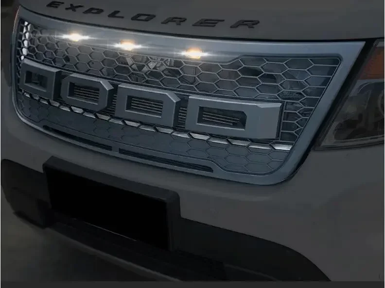 Сетчатая решетка переднего бампера сотовая сетка со светодиодной подсветкой для