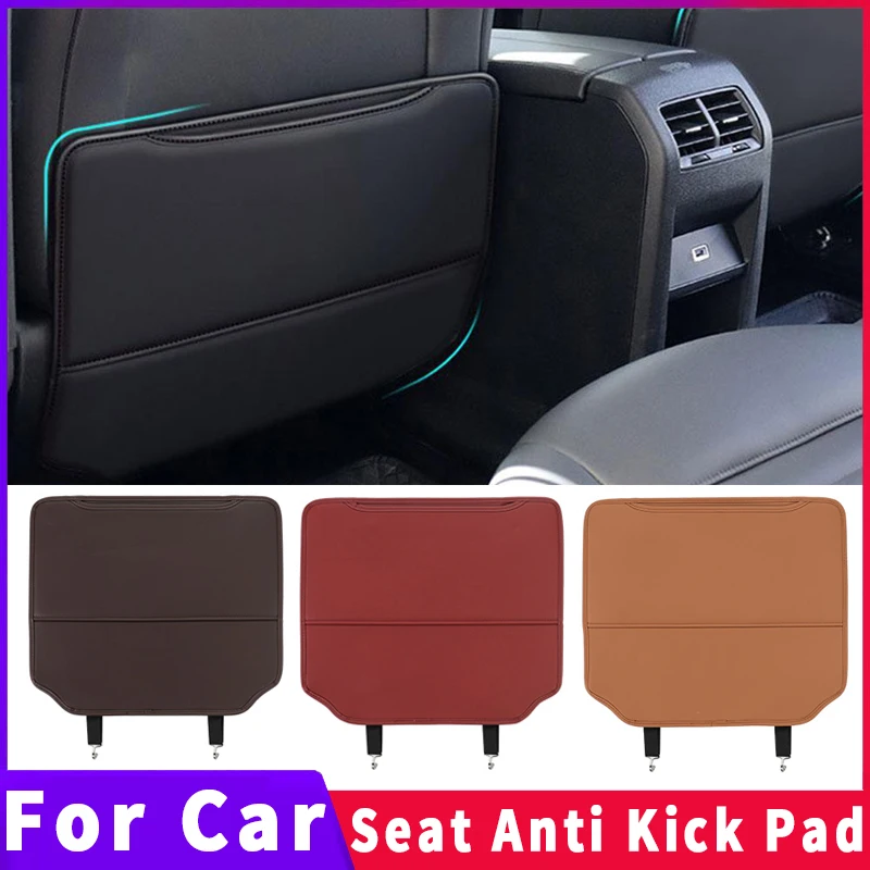 

2pcs PU Leather Car Seat Anti Child Kick Pad Car Back Seat Protector Mat Cushion Storage Pockets Cover Auto Interior Accessories