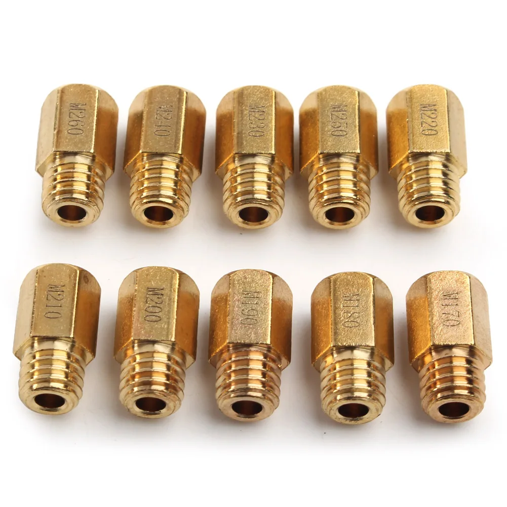 10x Motorcycle Hex Type Main Jets for MIKUNI VM/TM/TMX Carburetor 170 180 190 200 210 220 230 240 250 260