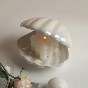 Creative Shell Small Night Lamp Bedroom Bedside Lamp Nordic Table Decorative Ornaments Jewelry Storage Tray Girly Heart Gift