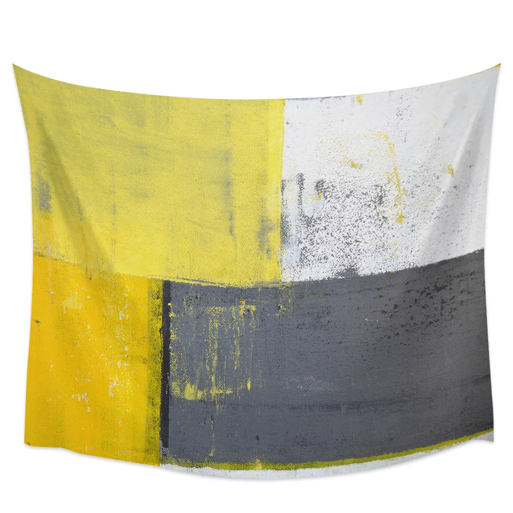 

Abstract Art Watercolor Painting Yellow Blackout Curtains Table Runner Bathroom Set Blanket Tapestry