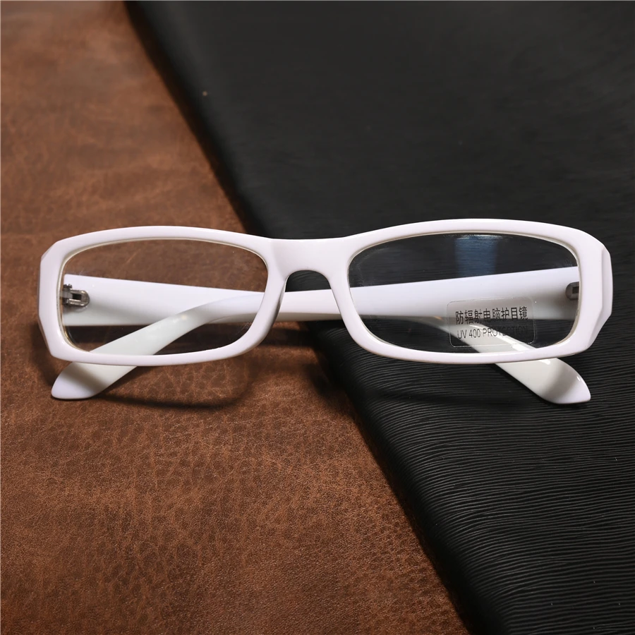 

White Reading Glasses Men Women +100 +150 +125 +175 +200 +225 +250 +275 Anti Blue Ray Eyeglasses Frame Male Narrow Rectangle