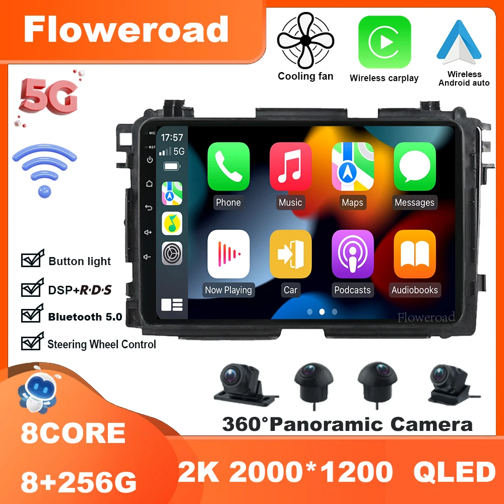 DSP беспроводной carplay auto Android13 для Honda HR-V HRV XRV Vezel 2013-2019 Автомагнитола Multimedi