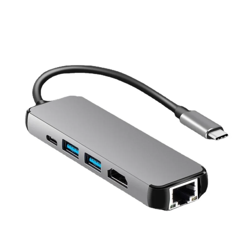 

USB C Laptop Docking Station USB 3.0 HDMI-compatible RJ45 Gigabit PD Fealushon for MacBook Samsung Galaxy S9 /S8