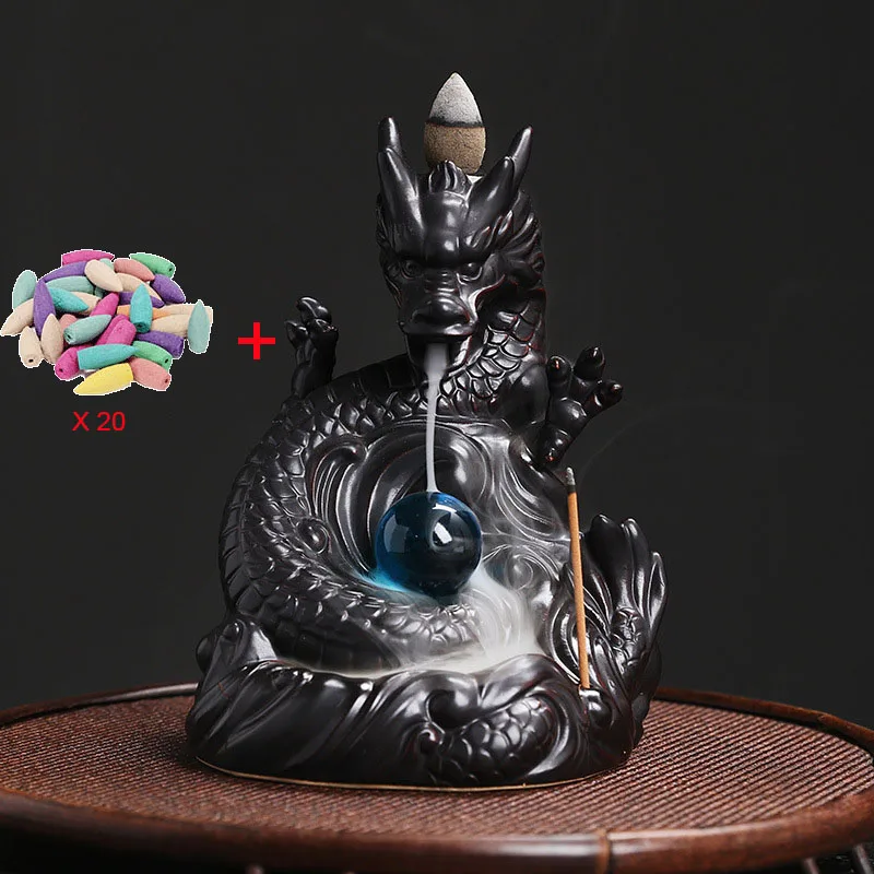 

Contains 20 capsules of Aromattherapy, oriental pangolong reflux incense craft reflux incense Black Dragon casting Furnace Yoga ornaments home candle Aromattherapy seat psychotherapy incense good for delivery of