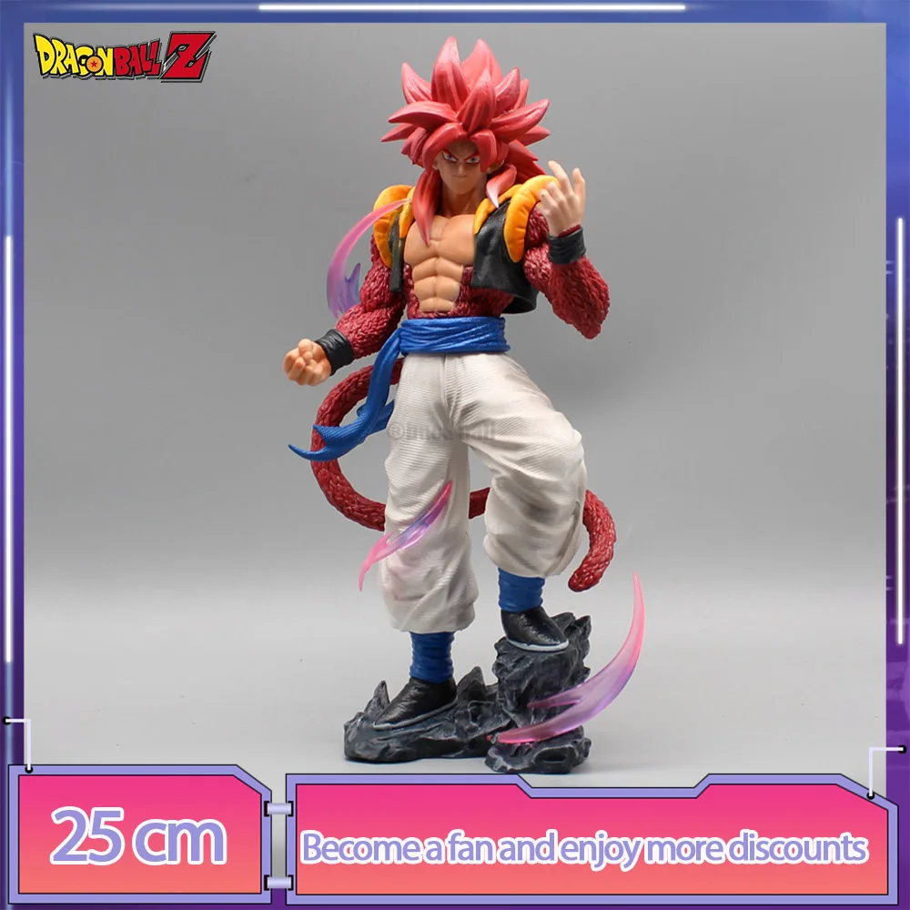 

25cm Dragon Ball Gogeta Anime Figure Super Saiyan 4 Figures Pvc Statue Figurine Model Doll Collection Room Decora Desk Toys