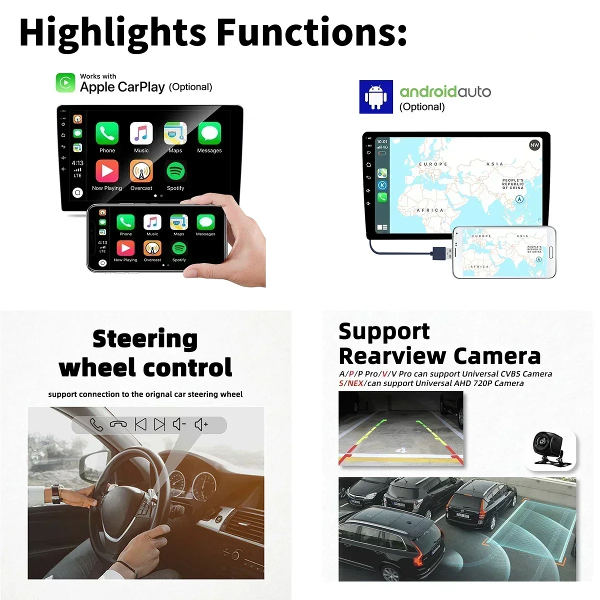 Автомобильный радиоприемник для Honda Pilot 2016-2020 2-диночный Android стерео