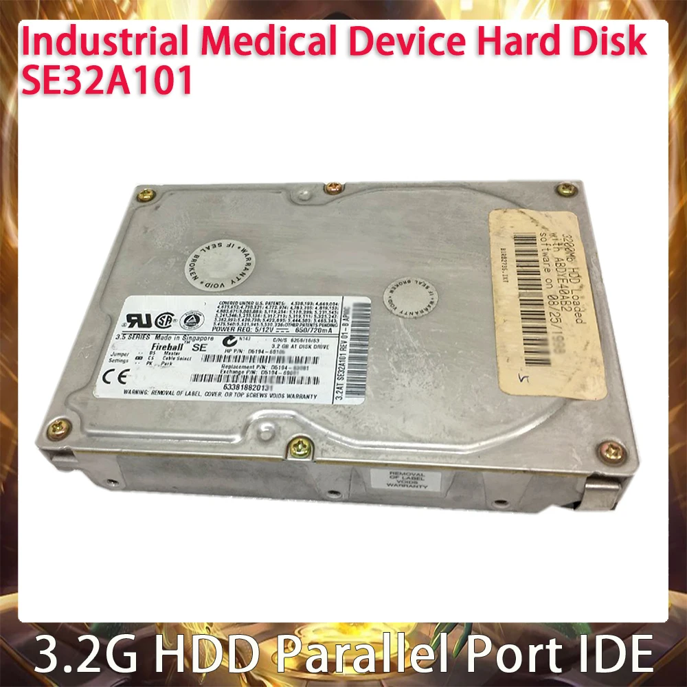 

Original Industrial Medical Device Hard Disk SE32A101 For Quantum 3.2G HDD Parallel Port IDE Hard Drive Work Perfectly Fast Ship