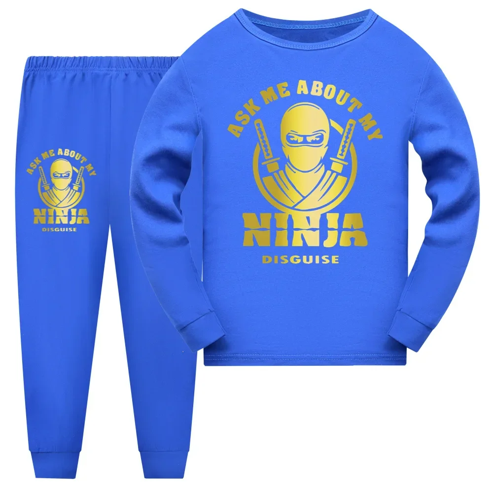 Новые детские пижамные комплекты для мальчиков с героями мультфильмов NINJA KIDZ