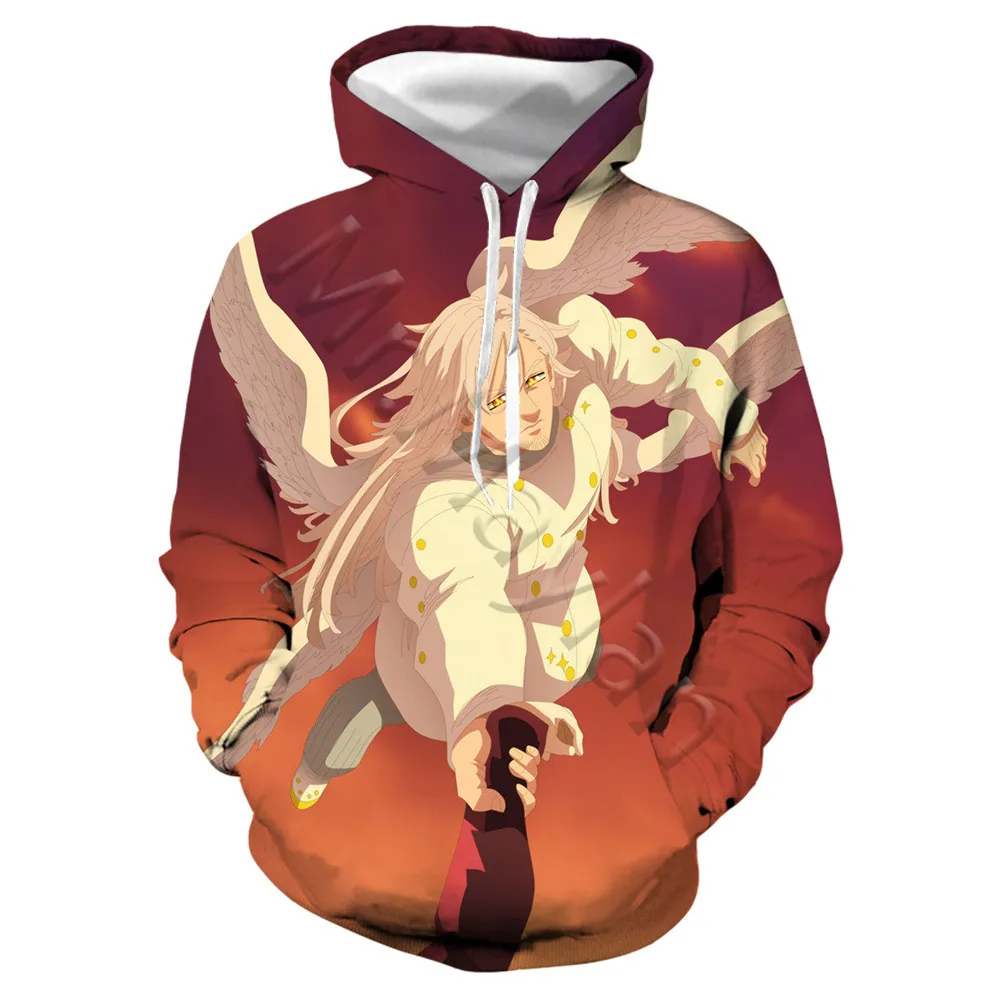 

The Seven Deadly Sins Printed 3D Jacket Nanatsu No Taizai Anime Hoodies Men/Women Sweatshirt Boys Black Streetwear Kids