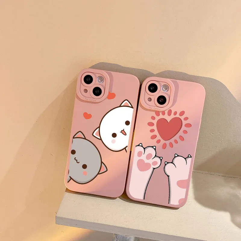 

Lovely Interesting Cartoon Cat Paw Phone Case For Iphone XS XR X 14 13 12 11 Pro Max 7 8 14 Plus SE 2020 Soft Silicon Back Cover