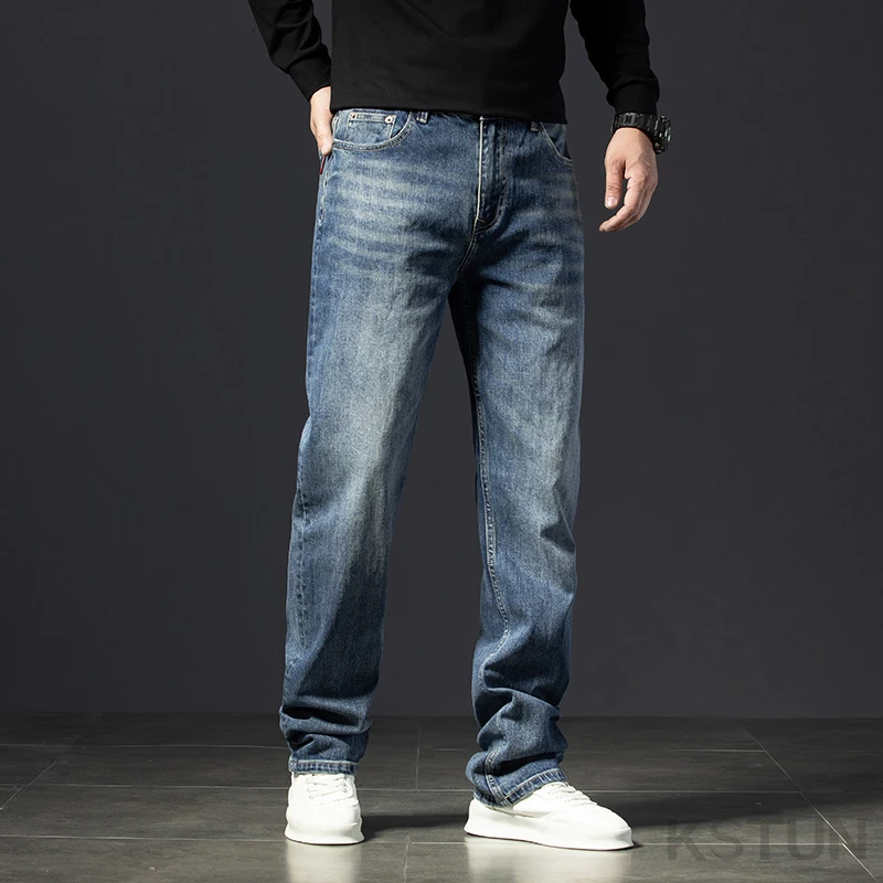 Джинсы мужские высотой 190 см классические синие длинные брюки Exra весна-осень
