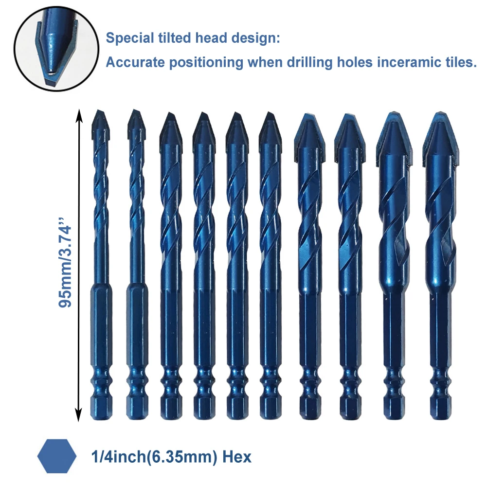 10 шт. набор эксцентриковых сверл с футляром для сверления U-образной стружки