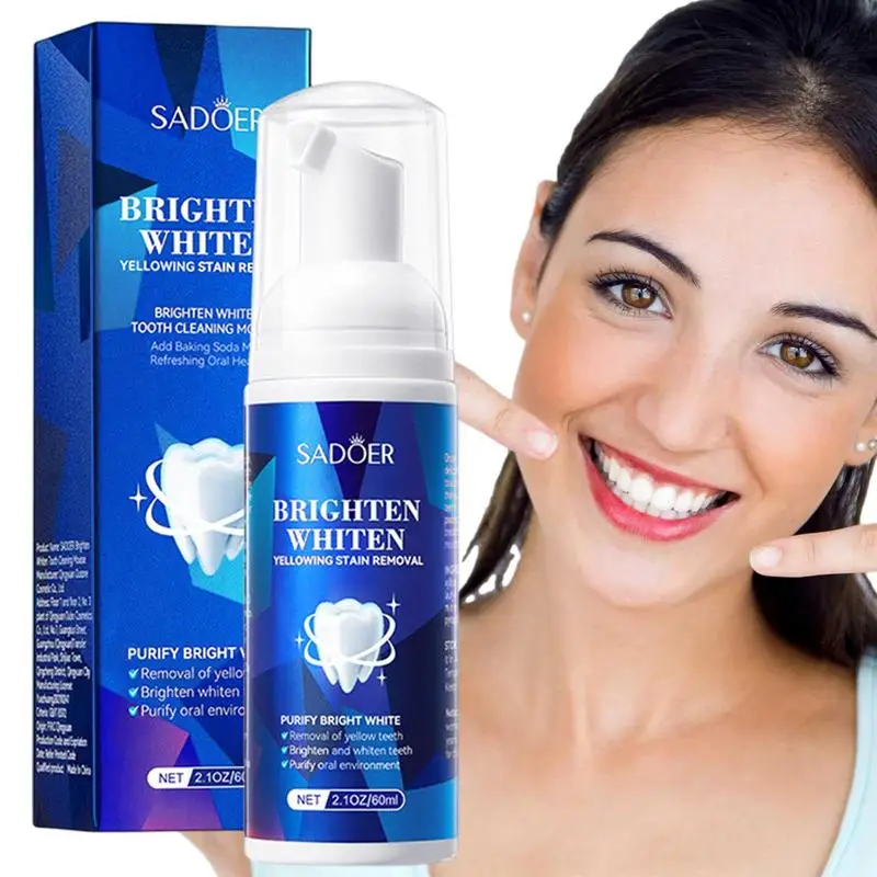 

Вспениваемая зубная паста для удаления пятен, зубная паста для взрослых 60 мл, гигиена полости рта, мусс, зубная паста, очищение зубов, дыхание, охлаждающий мусс