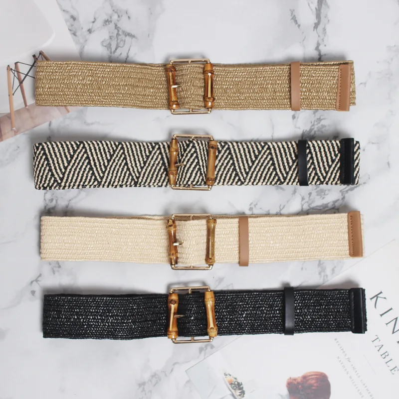 

Handcrafted Ethnic Retro Waistband Women's Wide Waxed Rope Braided Belt Korean Fashion Versatile Decorative Skirt Belt