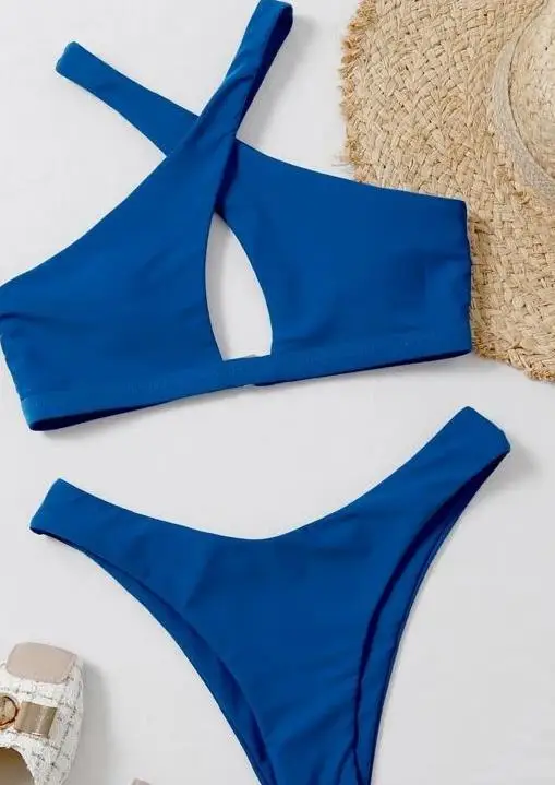 Новинка 2022 сексуальный раздельный купальник женское однотонное бикини из двух