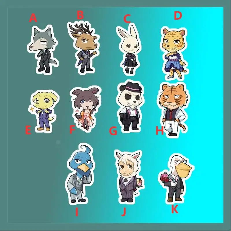 

Anime Keychain beastars Gouhin Legoshi Bill Acrylic Keyring strap Figure hanging accessories 6cm