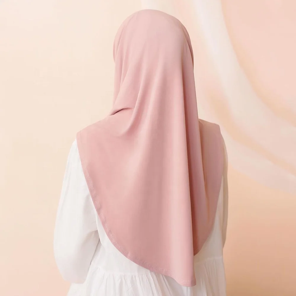 Фото Большого размера, мусульманский Hijab Джерси-шарф женская мягкая маска, шаль, головной платок, женский головной платок, головные шарфы, бандан... №2