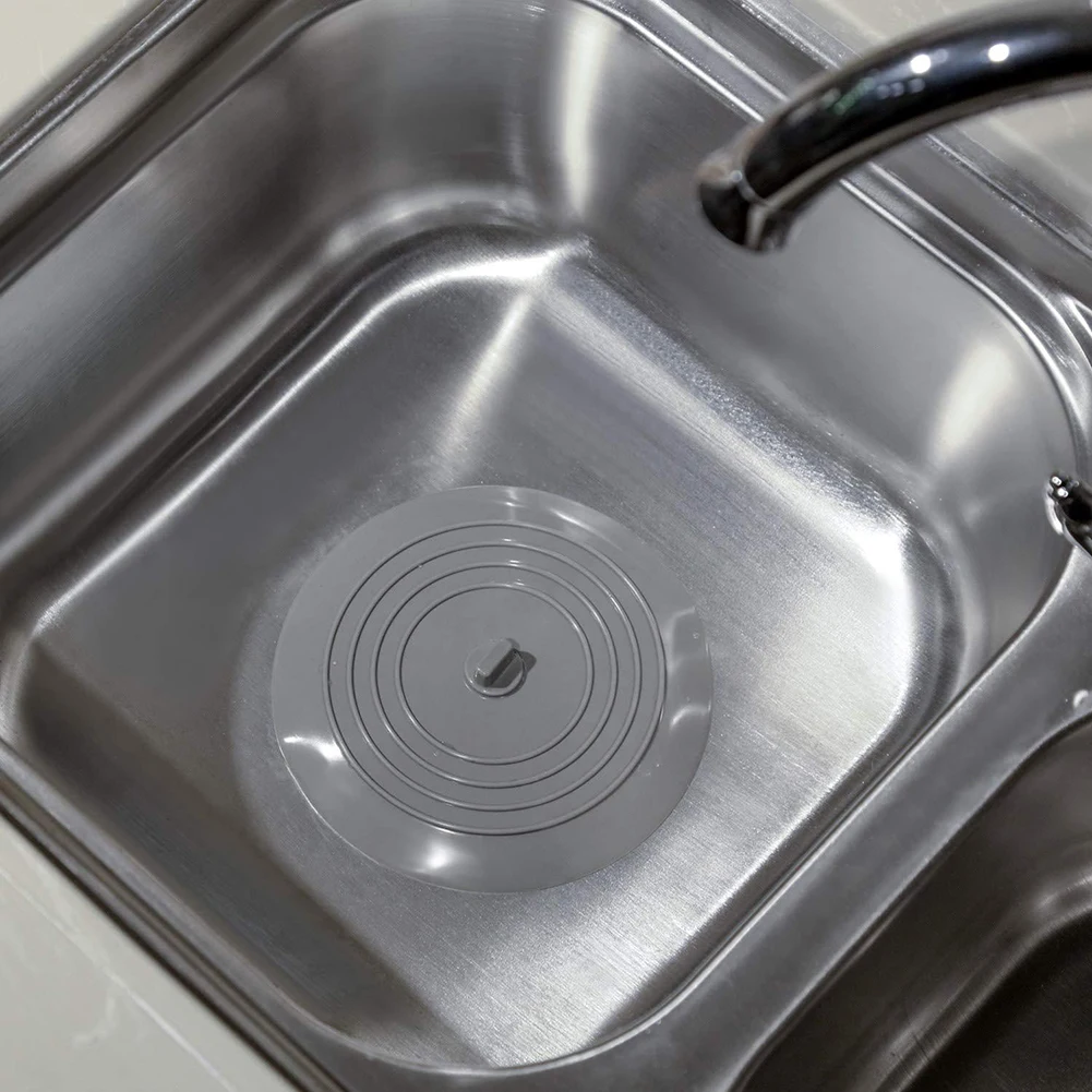 

1pcs Sink Cover Bathroom Silicone Sink Cover Soft Silica Gel 15cm Anti-odor Bathroom Drains Grey/Black Kitchen