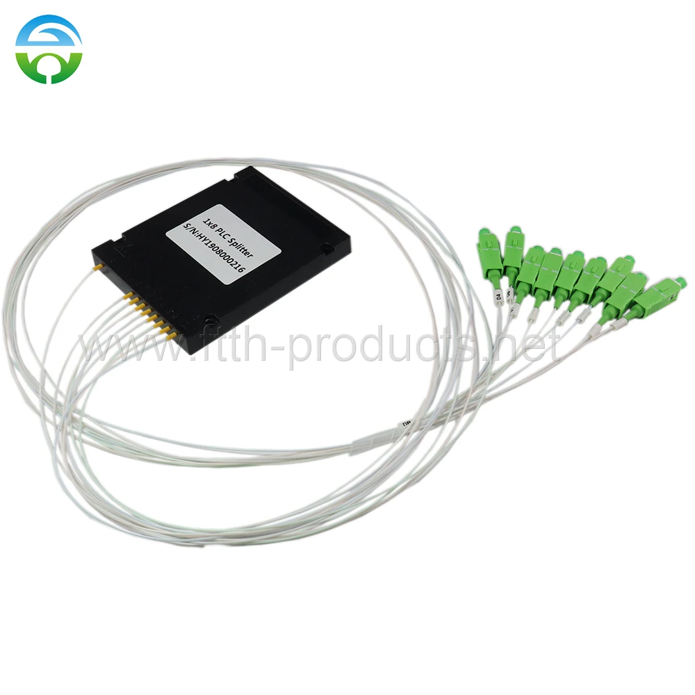 Оптоволоконный разветвитель ПЛК коробка ABS G657A1 0 9 мм SC APC 1 м 1x8 10 шт.