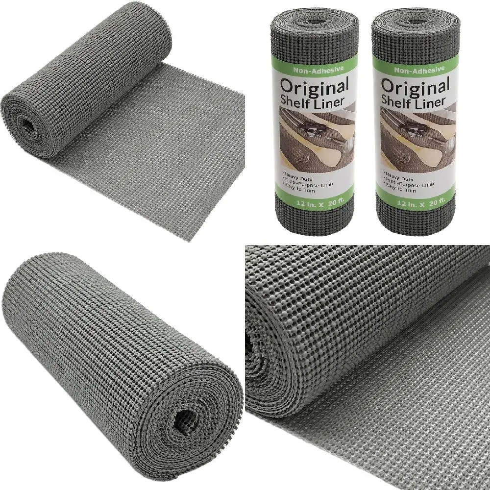 

of Bathroom, Kitchen Shelves, Drawers Stylishly Classy 12in x 20ft Long-Lasting Non-Adhesive Grip Shelf Liner for Organizing Ki