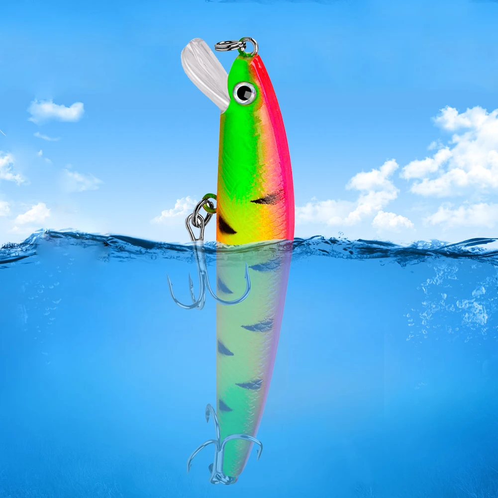 

10Pcs Lifelike Swimbait Lures 3D Eyes Shallow Diving Wobblers Lure with Hooks 8.5g/9.5cm Outdoor Fishing Accessories