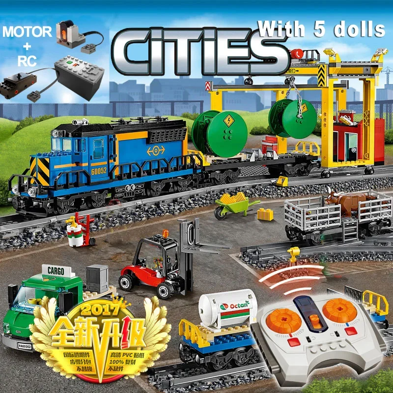 

Электрический поезд модель с дистанционным управлением 60052 игрушка строительные блоки Moc дисплей кирпичи Сделай Сам Игрушка Рождество День рождения детские подарки