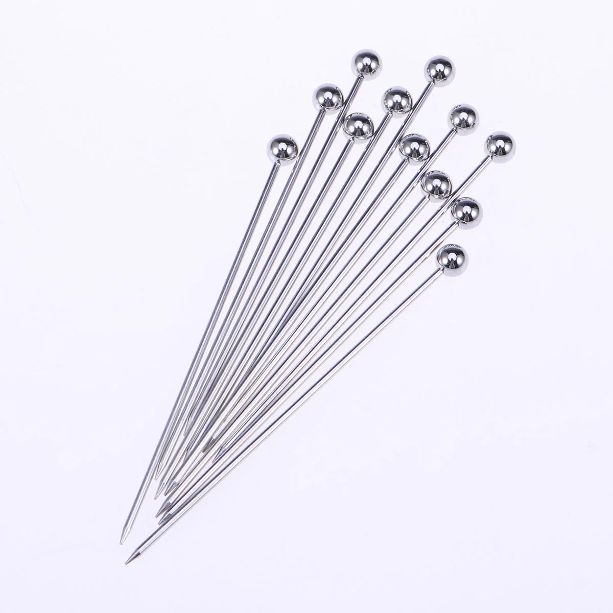 

24pcs Stainless Steel Fruit Picks Cocktail Decorative Picks Sticks Party Supplies Favors for Banquet Bar (Silver)
