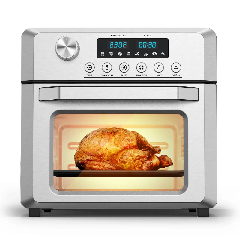 

Moosoo 19Qt Air Fryer Oven with Digital Touchscreen, 8 Preset Modes, Stainless Steel