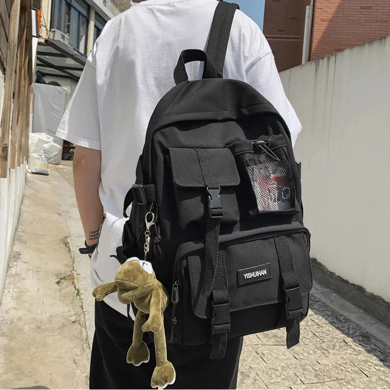 

Cool Black Nylon Bagpack Casual Lady Travel Backpacks Female Anti Theft Rucksack Women hool Backpack Korean Back Pack Mochila