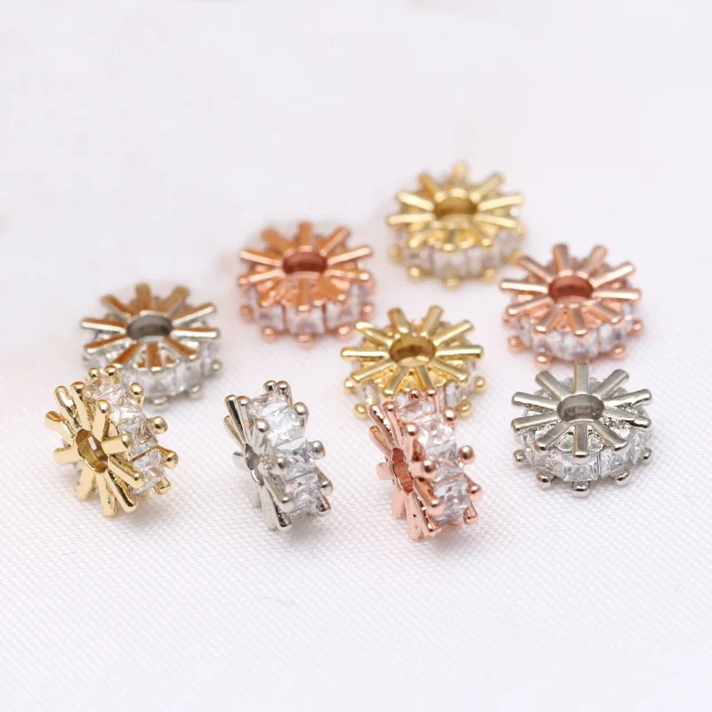 5 шт./партия перфорированные бусины в форме подсолнуха