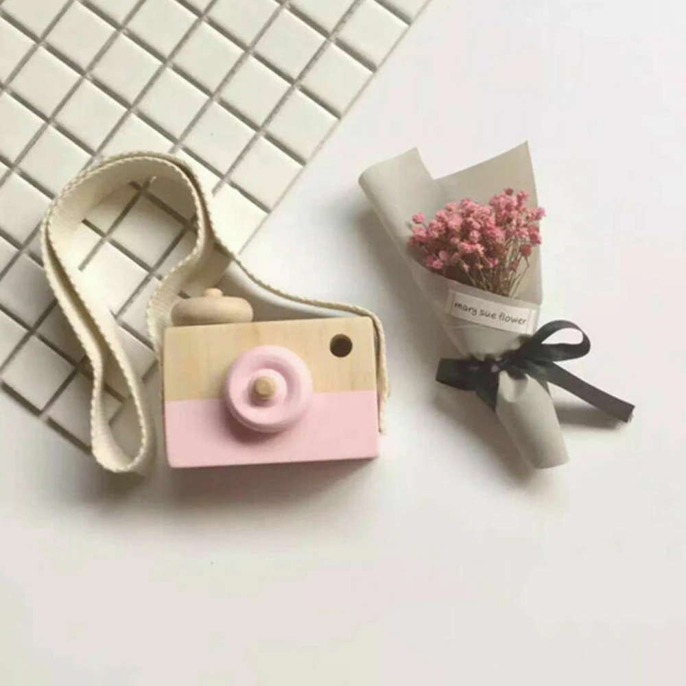 

Cute Baby Toys Mini Hanging Wooden Camera Photography Toys for Kids Montessori Toy Gift Children Wooden DIY Presents