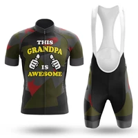 2022 awesome grandpa 100 polyester cycling jerseys set summer cycling set quick dry bike wear maillot ropa ciclismo sports team
