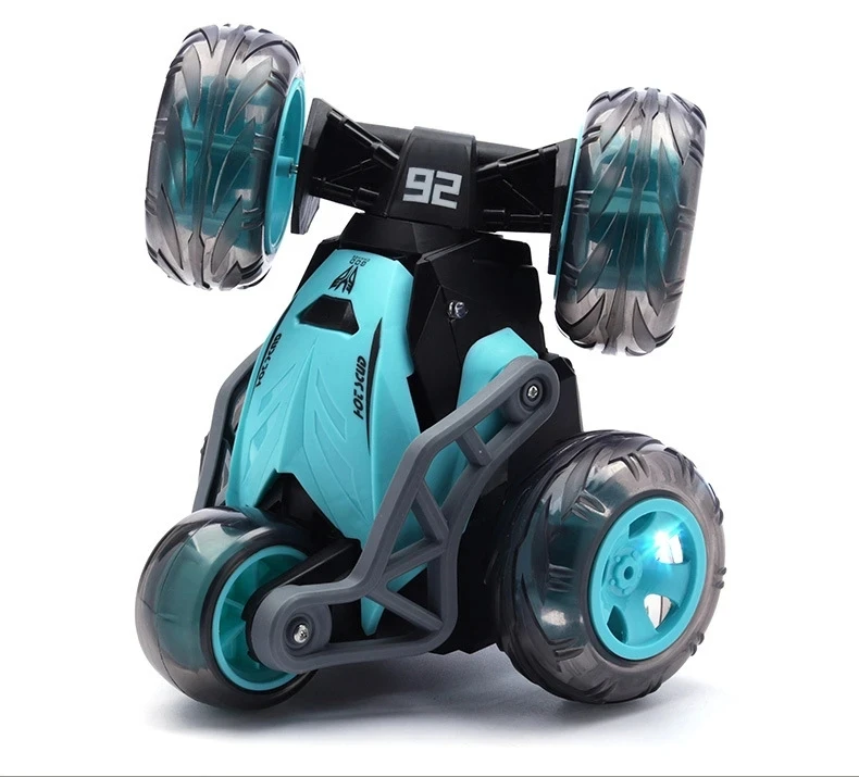 

Новинка, игрушечный автомобиль 2,4 г, трюковый автомобиль с дистанционным управлением, вращающийся самосвал, игрушка для мальчика, трюковый ...