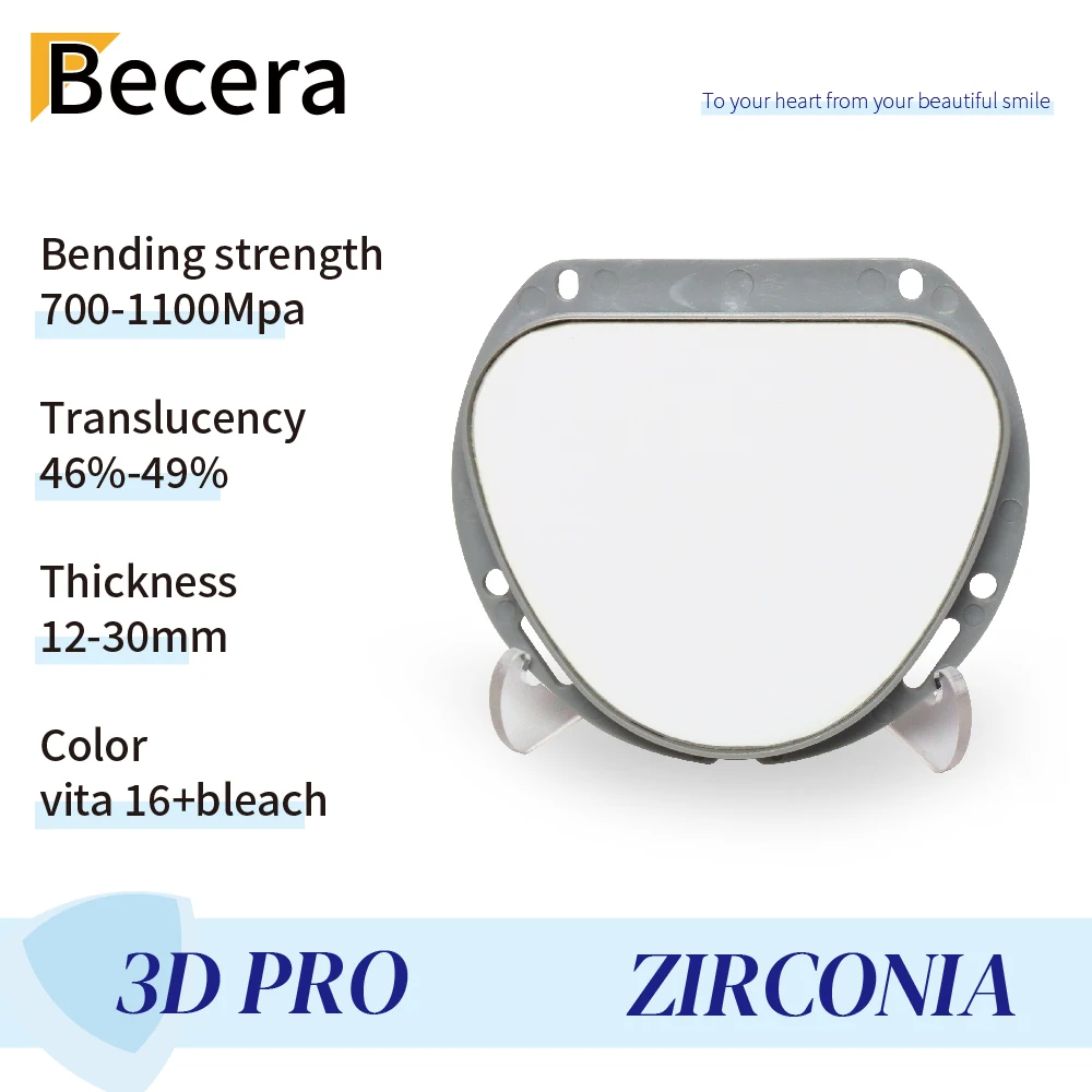 Becera  5 Pieces Amann Girrbach A1/A2/A3 Color 3D Pro Multilayer Zirconia Pucks with AG Milling Machine For Dental Lab CAD CAM
