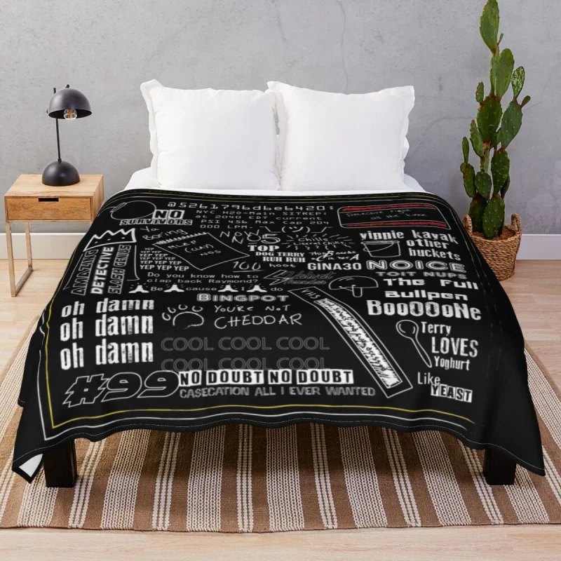 

Brooklyn Nine-nine Collage Blanket Velvet Plush Decoration Comfortable Unisex Throw Blankets for Bedding Home Couch Camp Cinema