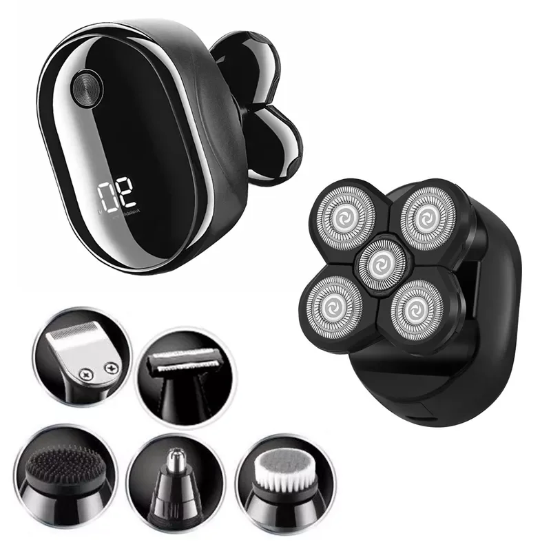 

Facial&body grooming set electric shaver hair trimmer beard electric razor for men bald shaving machine digital LCD display
