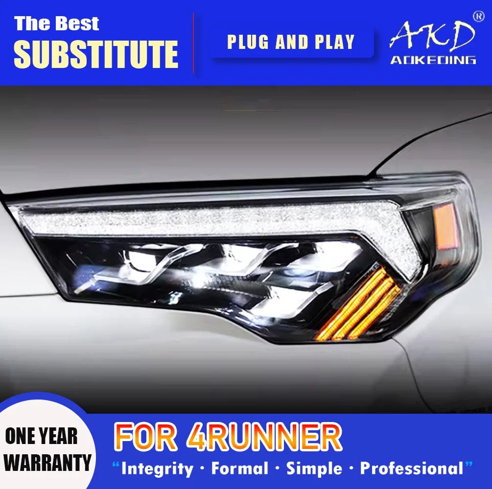 

AKD Head Lamp for Toyota 4Runner LED Headlight 2013-2020 Headlights 4 Runner DRL Turn Signal High Beam Angel Eye Projector Lens