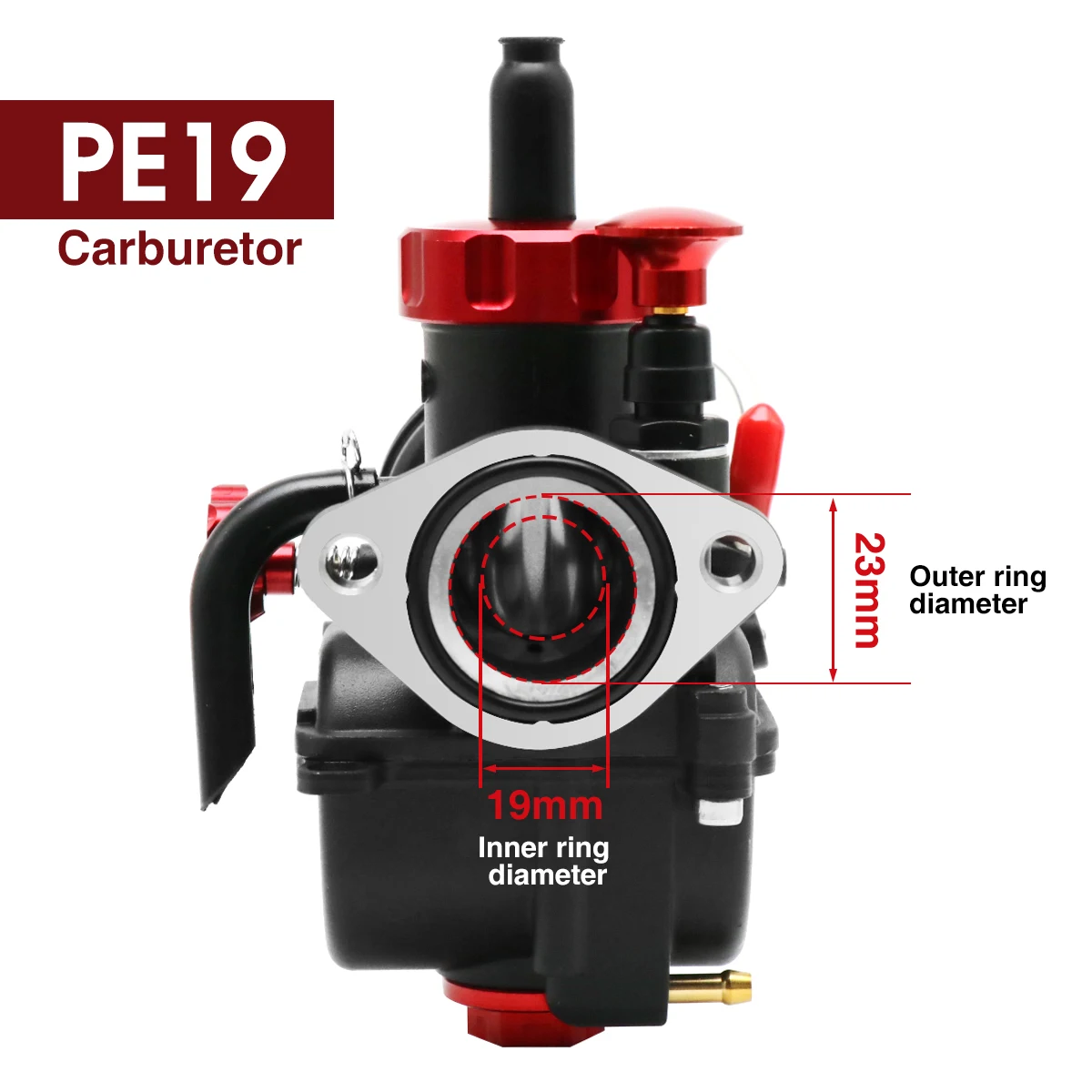 

Карбюратор Alconstar PE17 PE19 PE22 PE24 PE26 PE28 с фланцем и Power Jet для гоночных мотоциклов 50-100-125-250 куб. см.