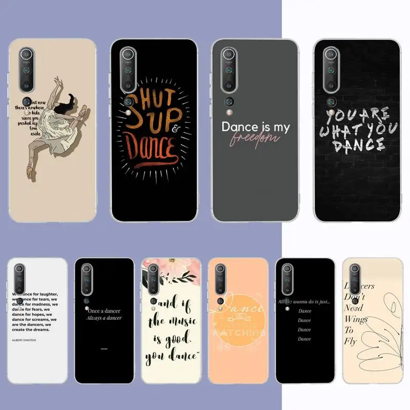 

I love dance quotes Phone Case for Samsung S21 A10 for Redmi Note 7 9 for Huawei P30Pro Honor 8X 10i cover