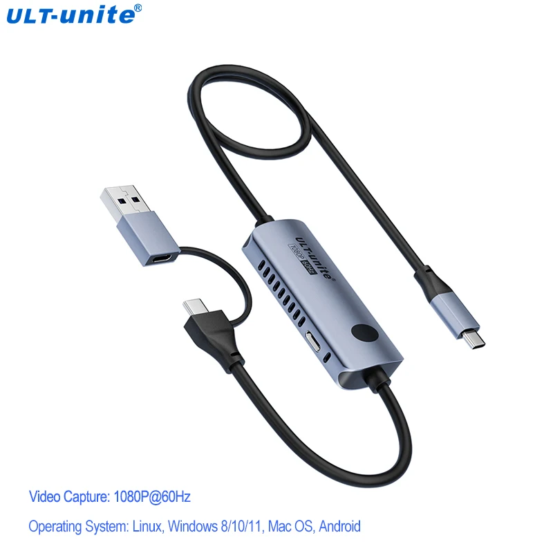 Карта захвата USB C 4K @30Hz Type C to USB-A/C Input Video Capture Card ...
